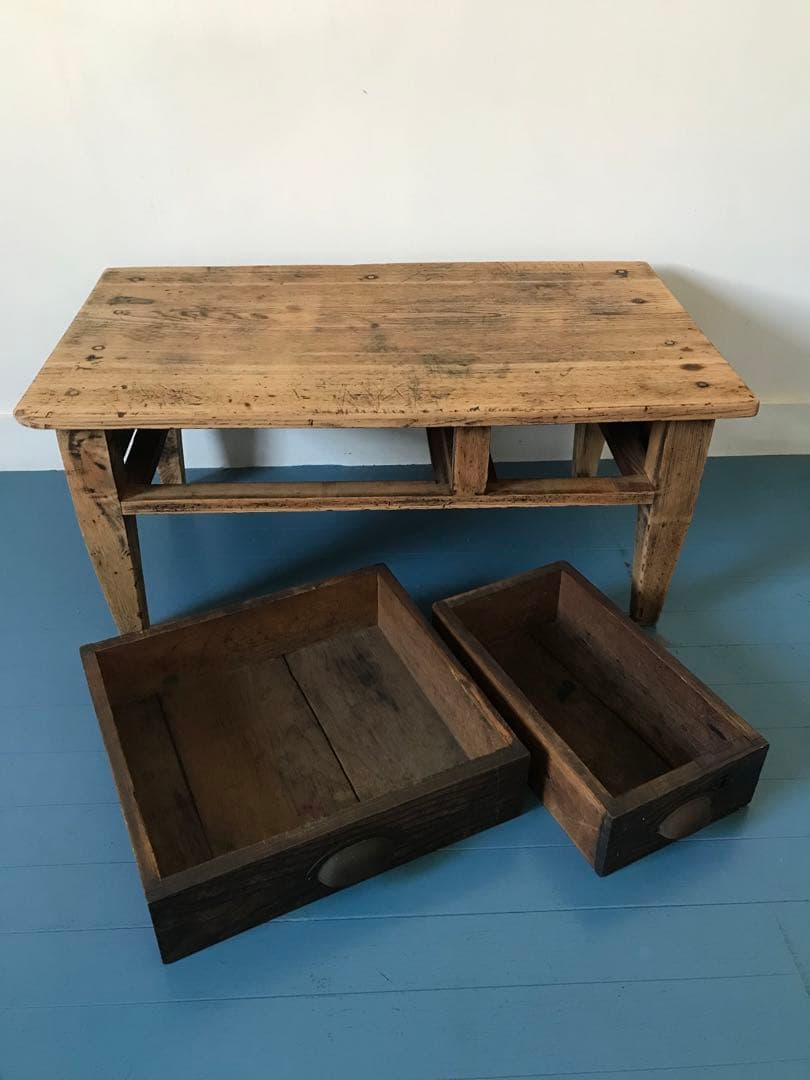 昭和レトロなスモールデスク　古家具　古道具