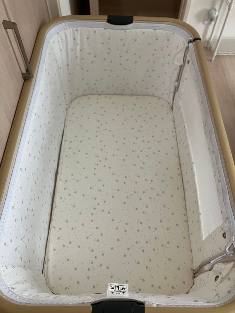 HZDMJ ベビーベッド ベージュ(カーキ)