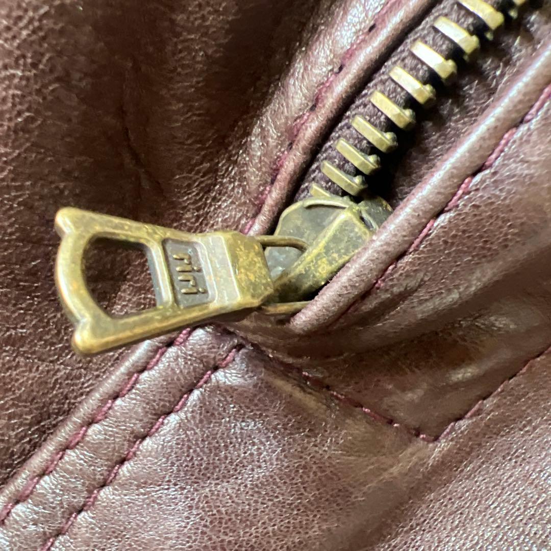 RUFFO レザージャケット　襟ボア　短丈