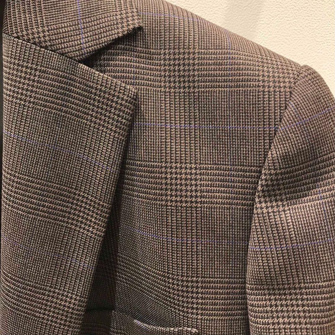 スーツカンパニー グレンチェック スーツ ブラウン 40 ブラウン