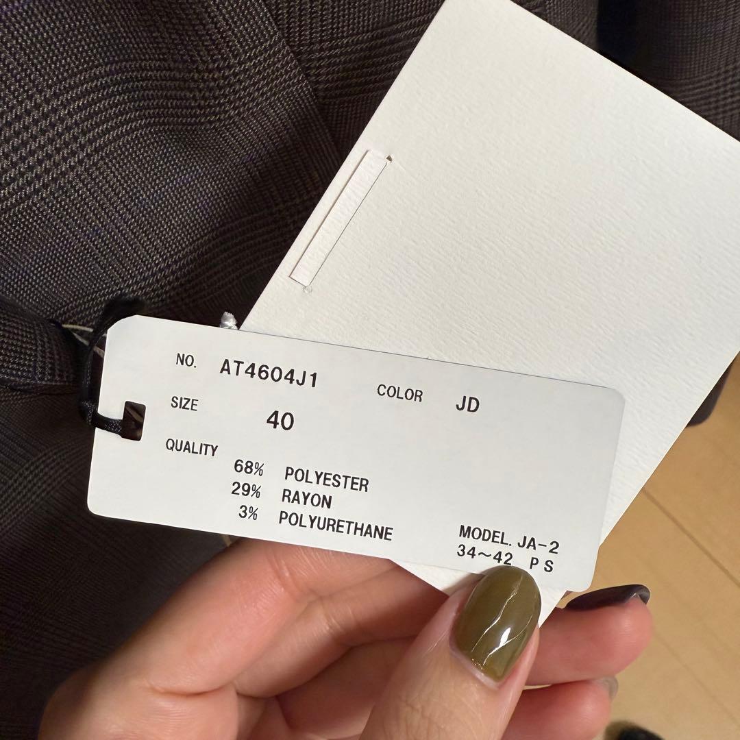 スーツカンパニー グレンチェック スーツ ブラウン 40 ブラウン