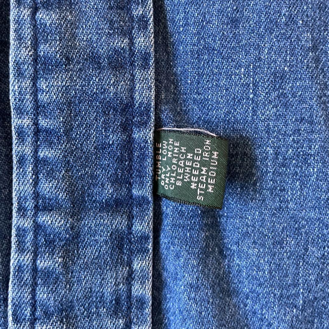 美品✨ 90s POLO COUNTRY ラルフローレン デニムシャツ M 濃紺