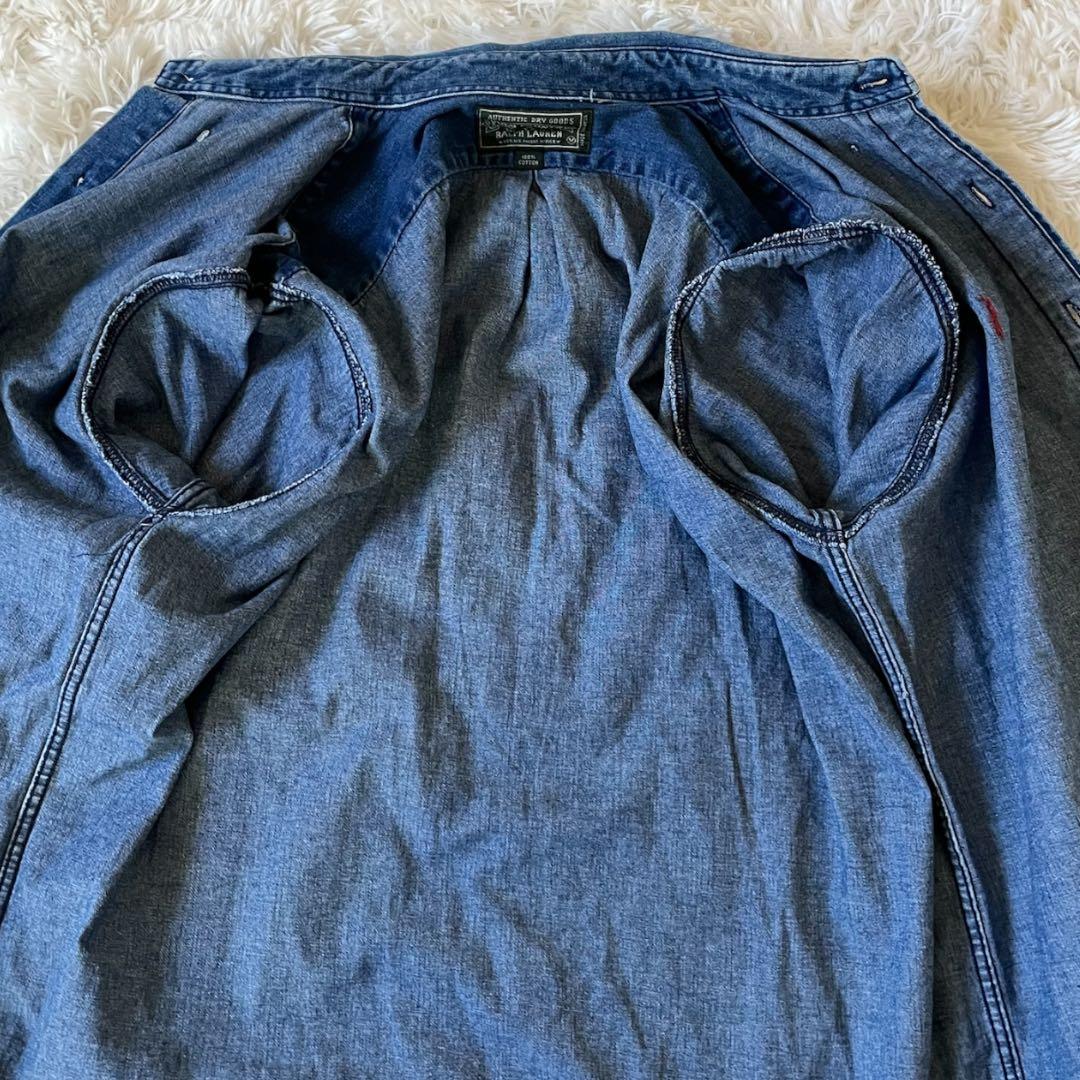美品✨ 90s POLO COUNTRY ラルフローレン デニムシャツ M 濃紺