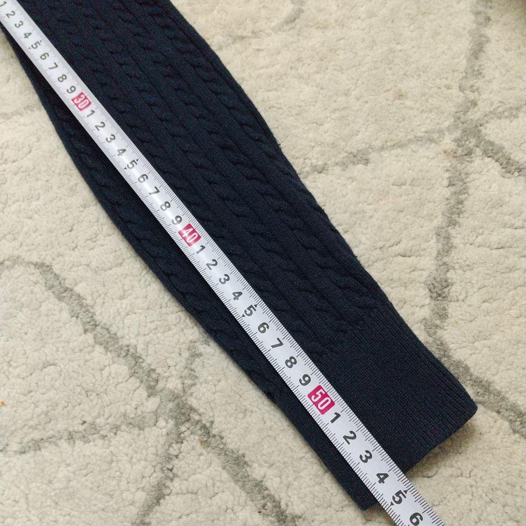 ラルフローレン　ミニケーブル　カーディガン　紺　160 QRコードタグ