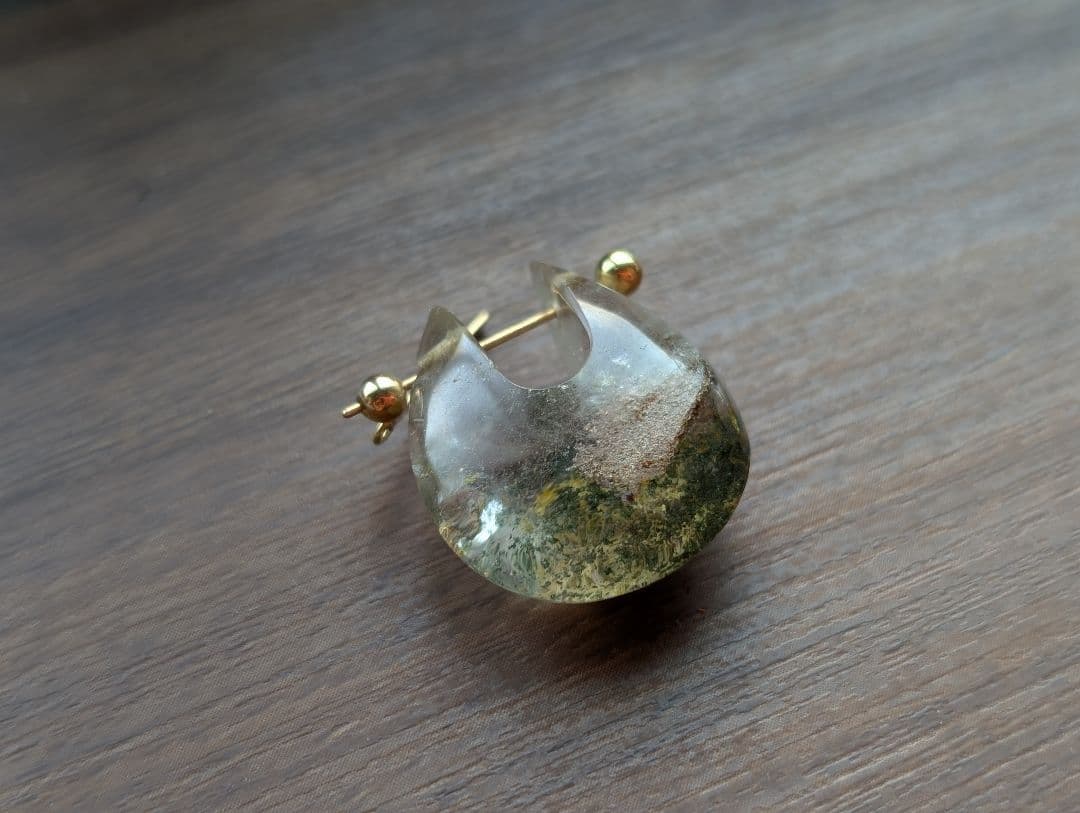 MONAKA Jewellery　モナカ　ロックピアス　ガーデンクオーツ