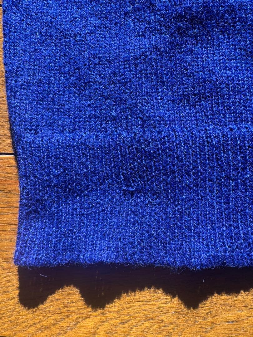 PRADA アルパカ クルーネックニット ブルー サイズ46