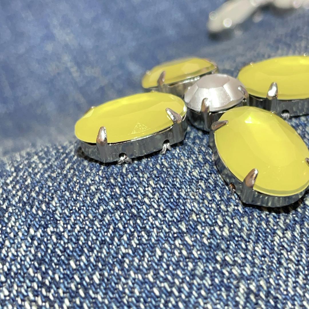 トゥエモントレゾア　デニム　ビーズ　フローラル