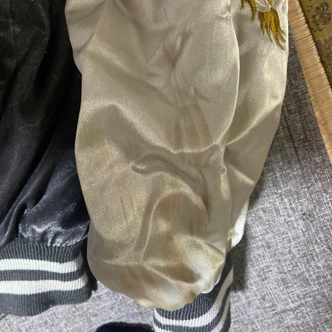 イーグル刺繍 スカジャン 黒・白・赤