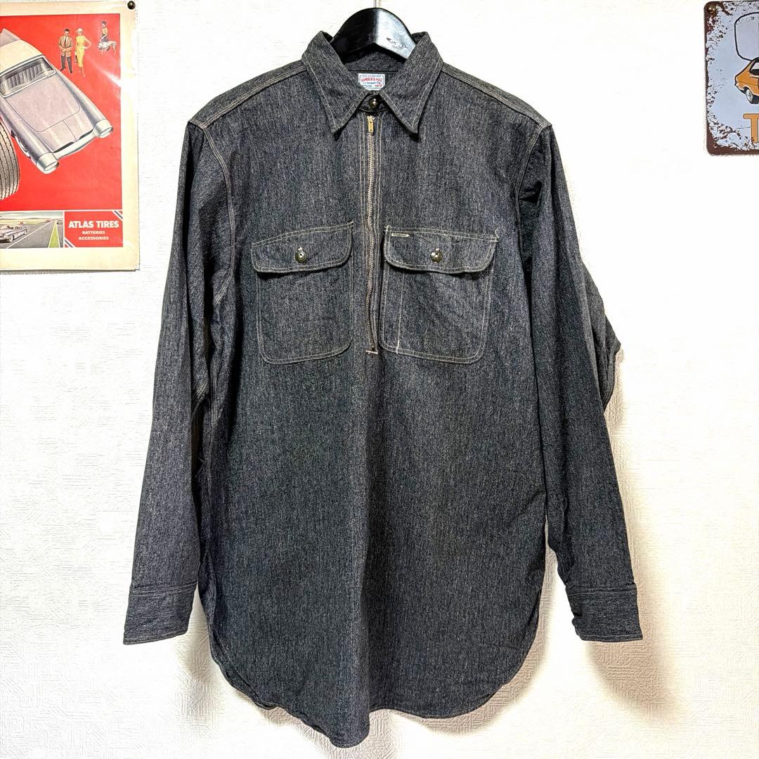 r*u様 デッド　30s super bigmac ブラックシャンブレーシャツ