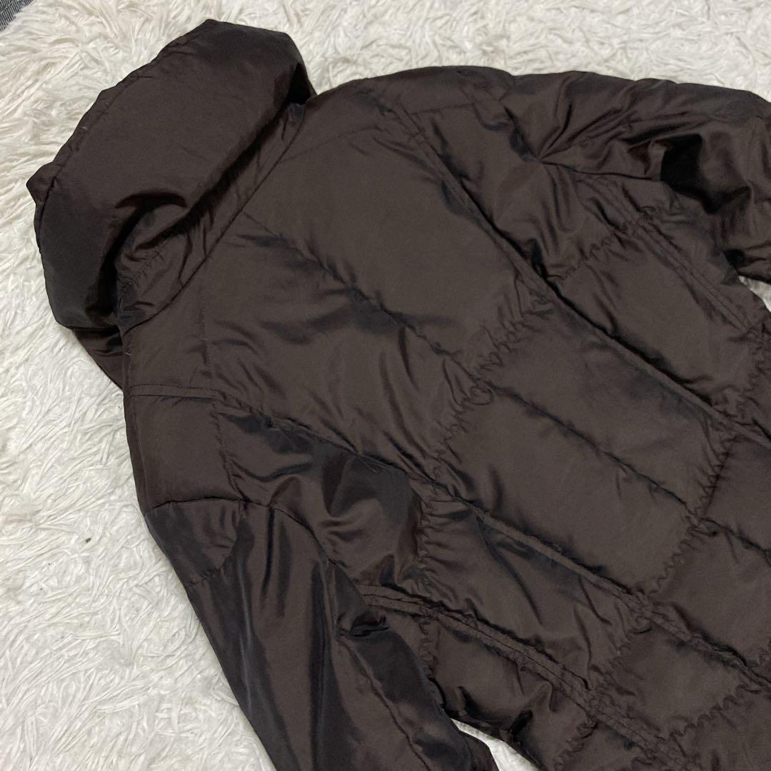 【希少美品】マックスアンドコー　ブラウン　ロングダウンコート　ダブルジップアップ