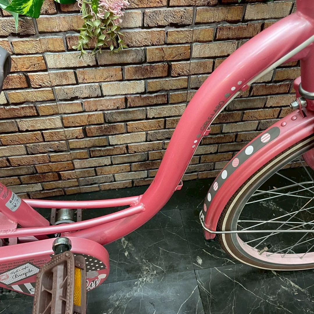 【71】子供用自転車 子供車 GIRLS LABO ピンク 20インチ シングル