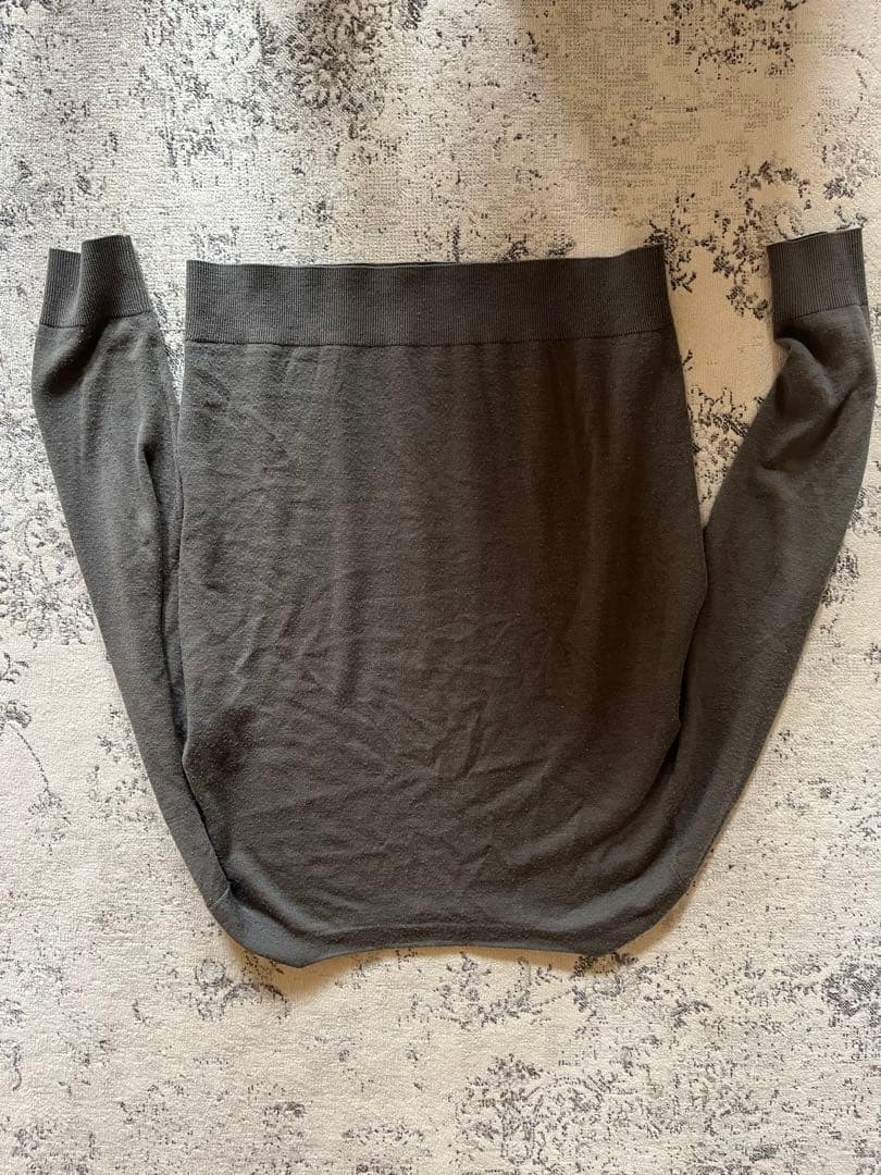 dries van noten カーキグレーニット