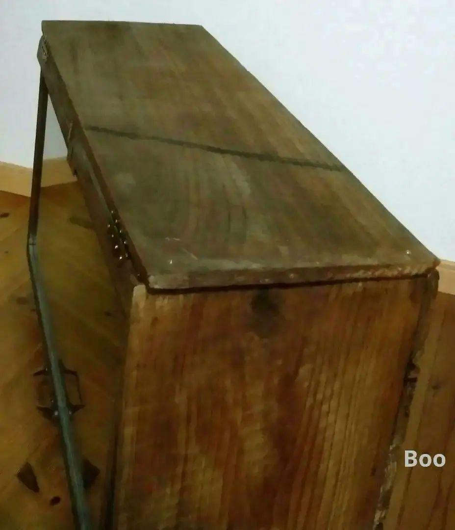 ◎週末限定◎古材,レトロガラス戸,古金具『パタパタ扉キャビネット』未使用