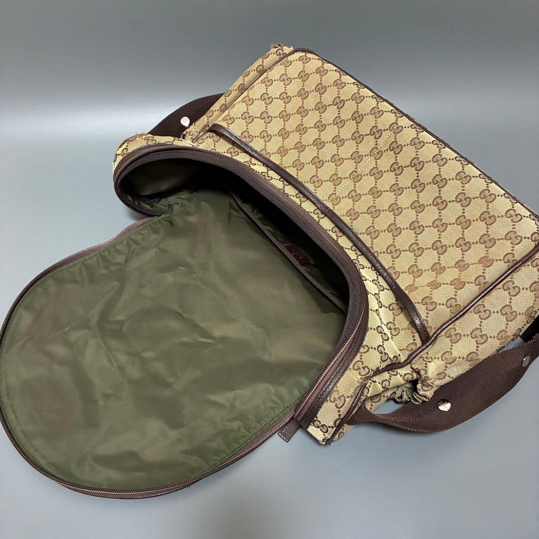 GUCCI グッチ GGキャンバス GG柄 ショルダーバッグ マザーズバッグ 茶