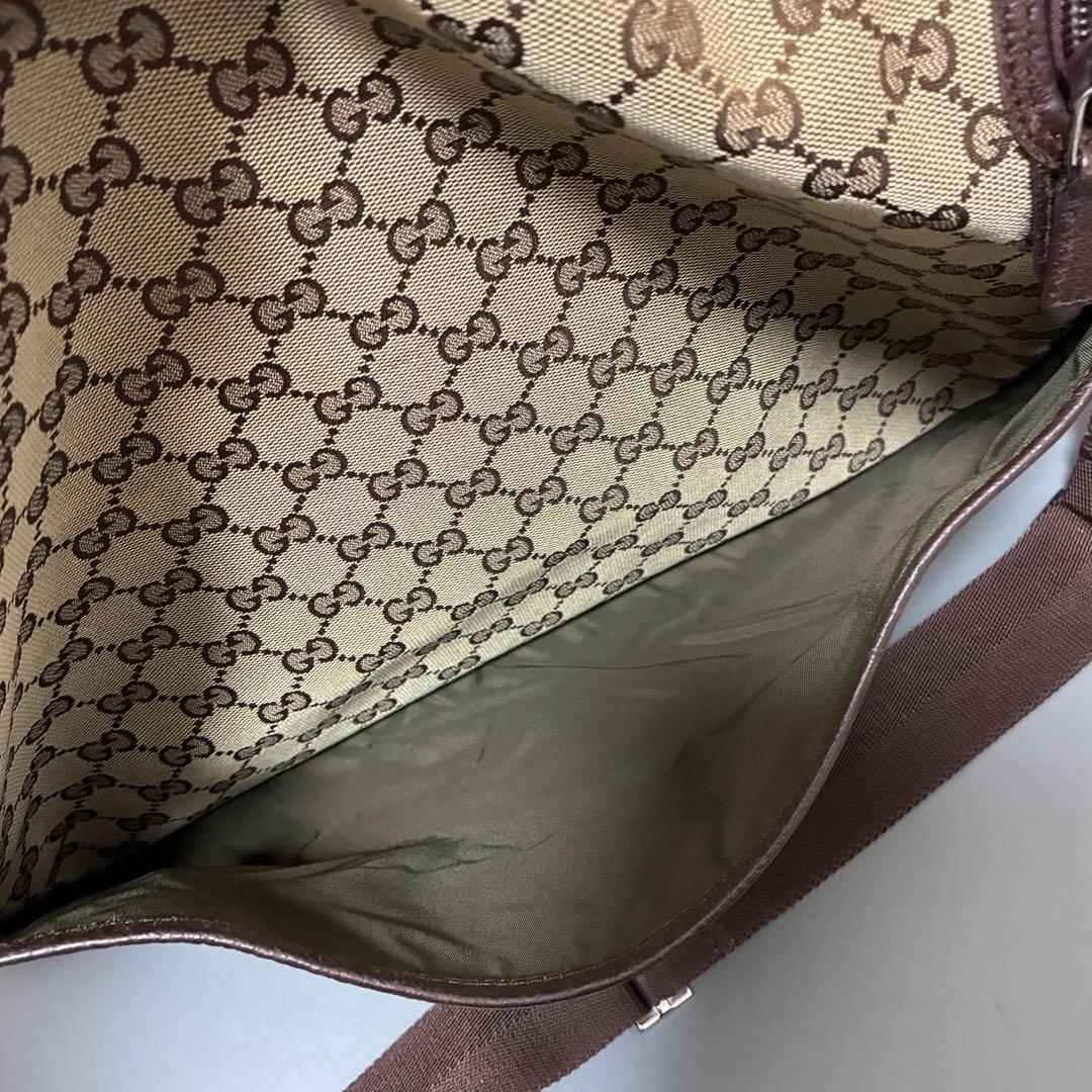 GUCCI グッチ GGキャンバス GG柄 ショルダーバッグ マザーズバッグ 茶