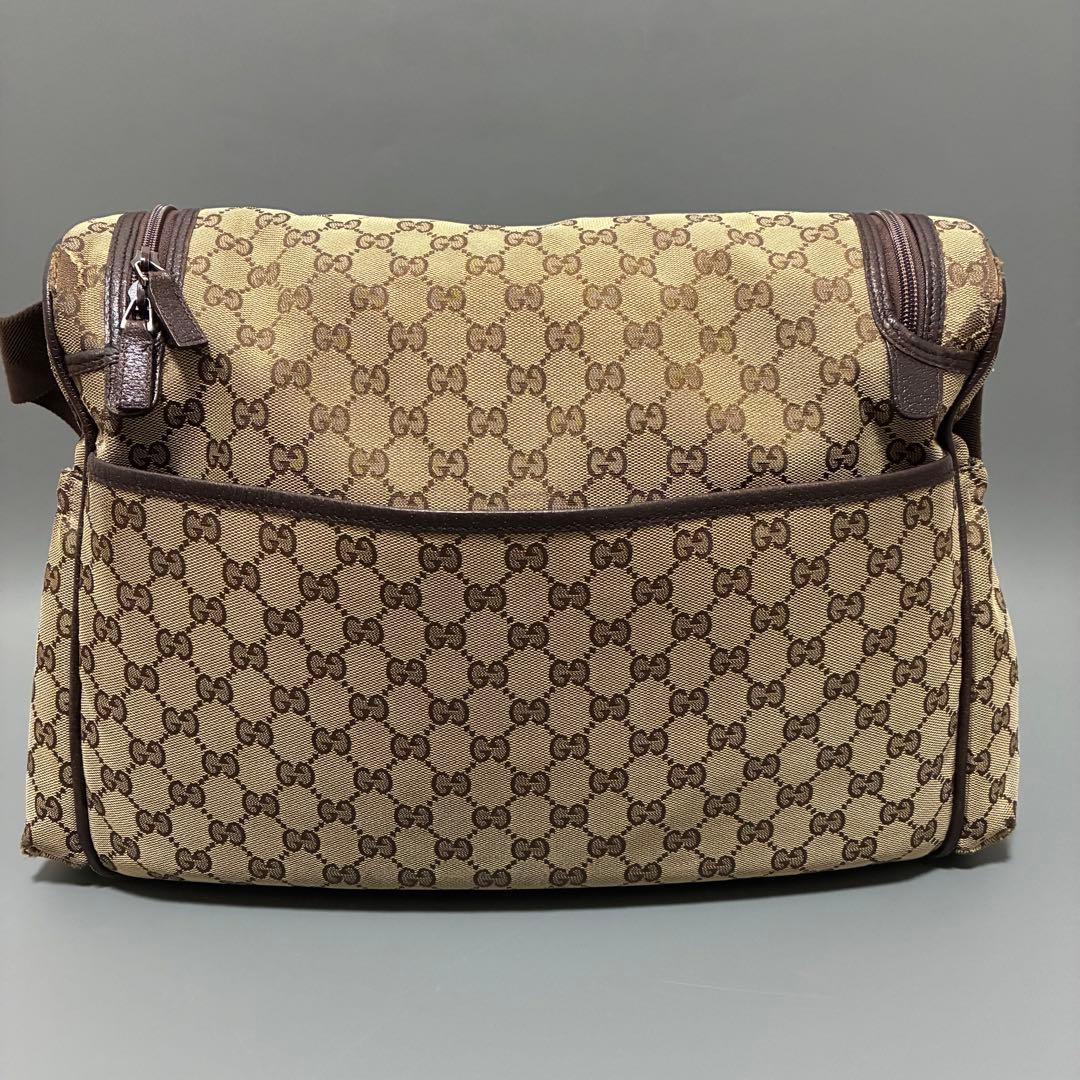 GUCCI グッチ GGキャンバス GG柄 ショルダーバッグ マザーズバッグ 茶