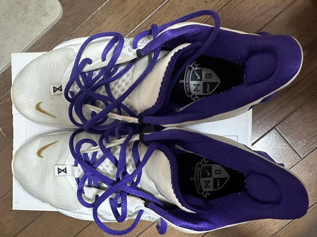 NIKE PG-5バスケットボールシューズ ホワイト/パープル