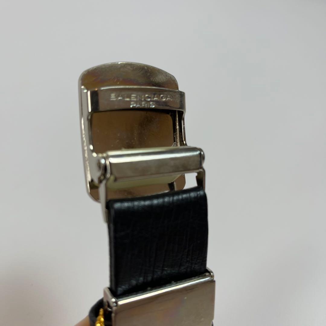 新品未使用　BALENCIAGA ベルト　オーストリッチ　本革　ブラック