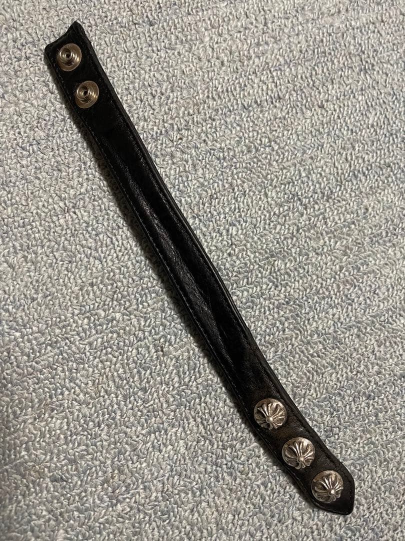 と*様 早いもの勝ち！CHROME HEARTS クロムハーツ　レザーブレスレッ