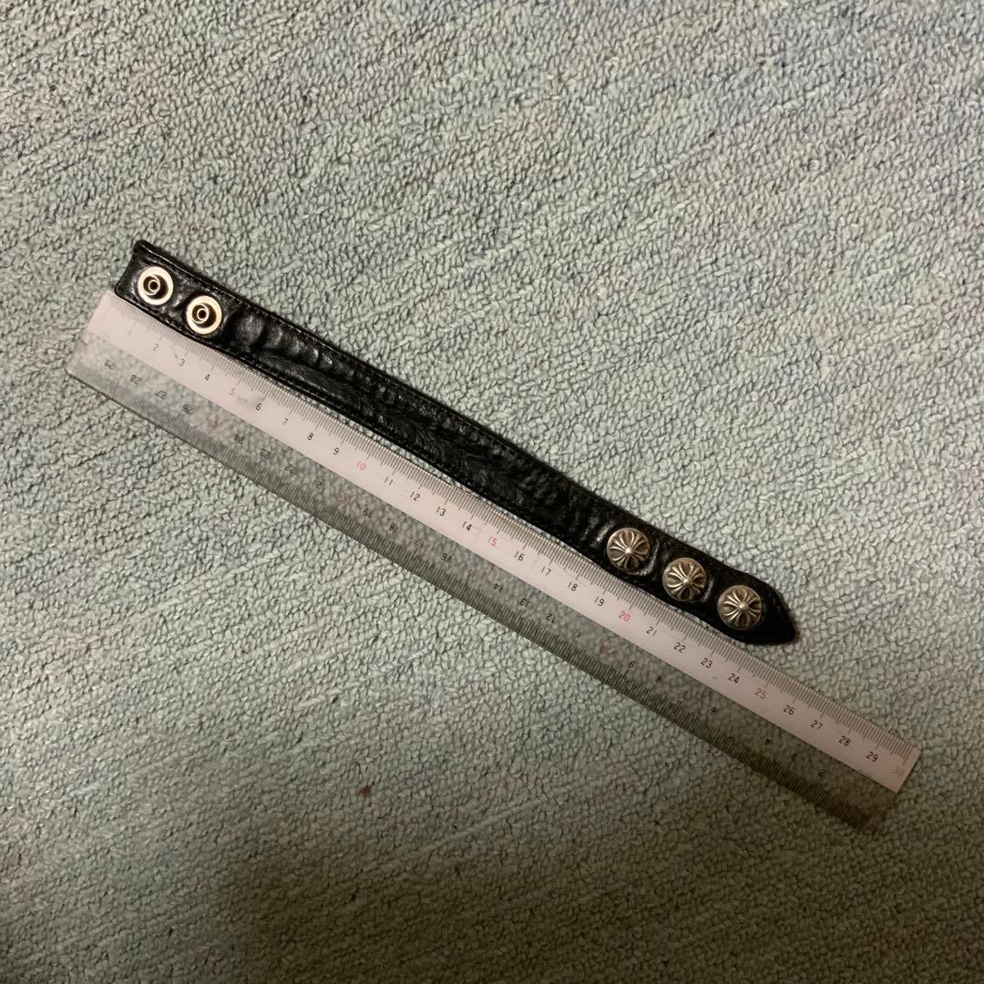 と*様 早いもの勝ち！CHROME HEARTS クロムハーツ　レザーブレスレッ