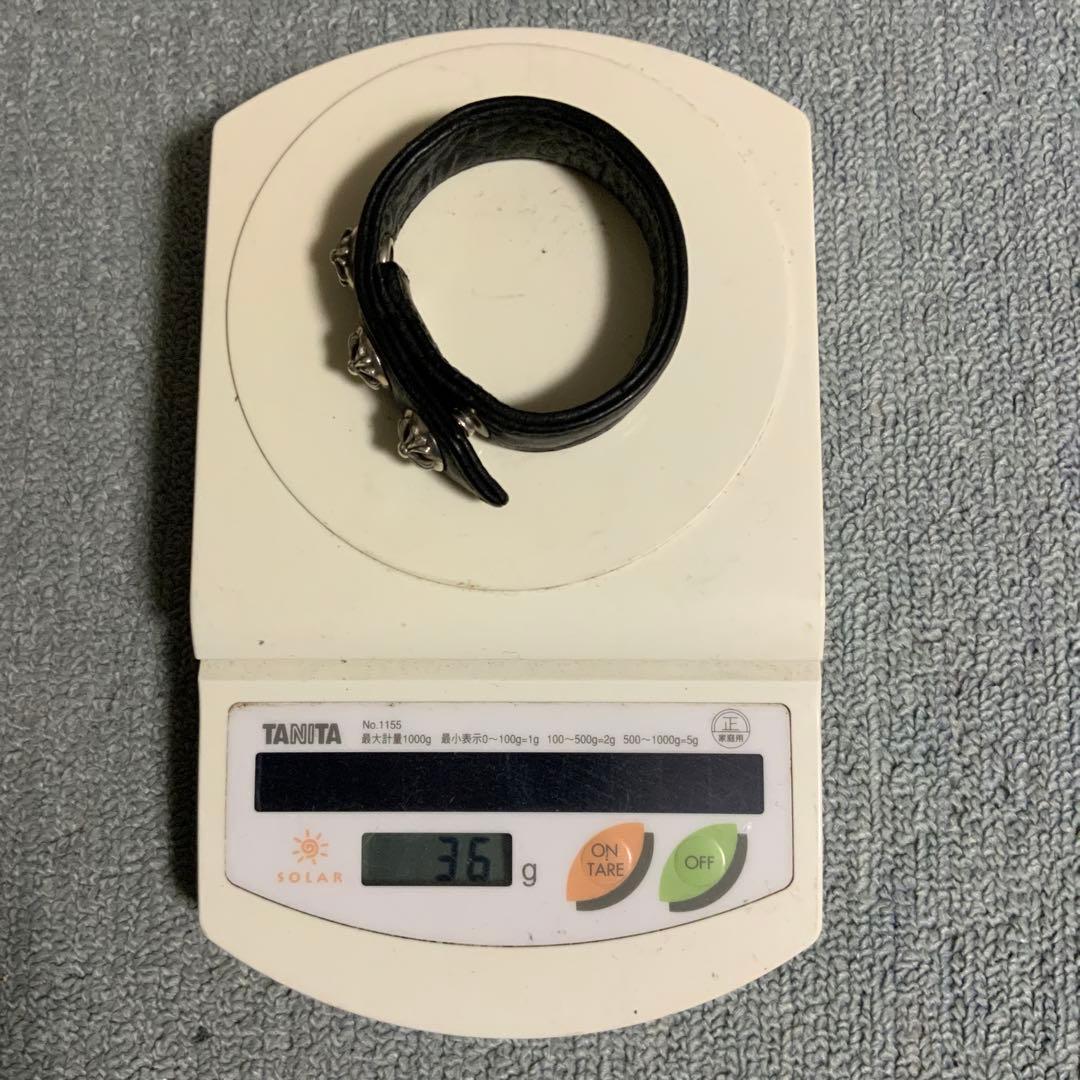 と*様 早いもの勝ち！CHROME HEARTS クロムハーツ　レザーブレスレッ