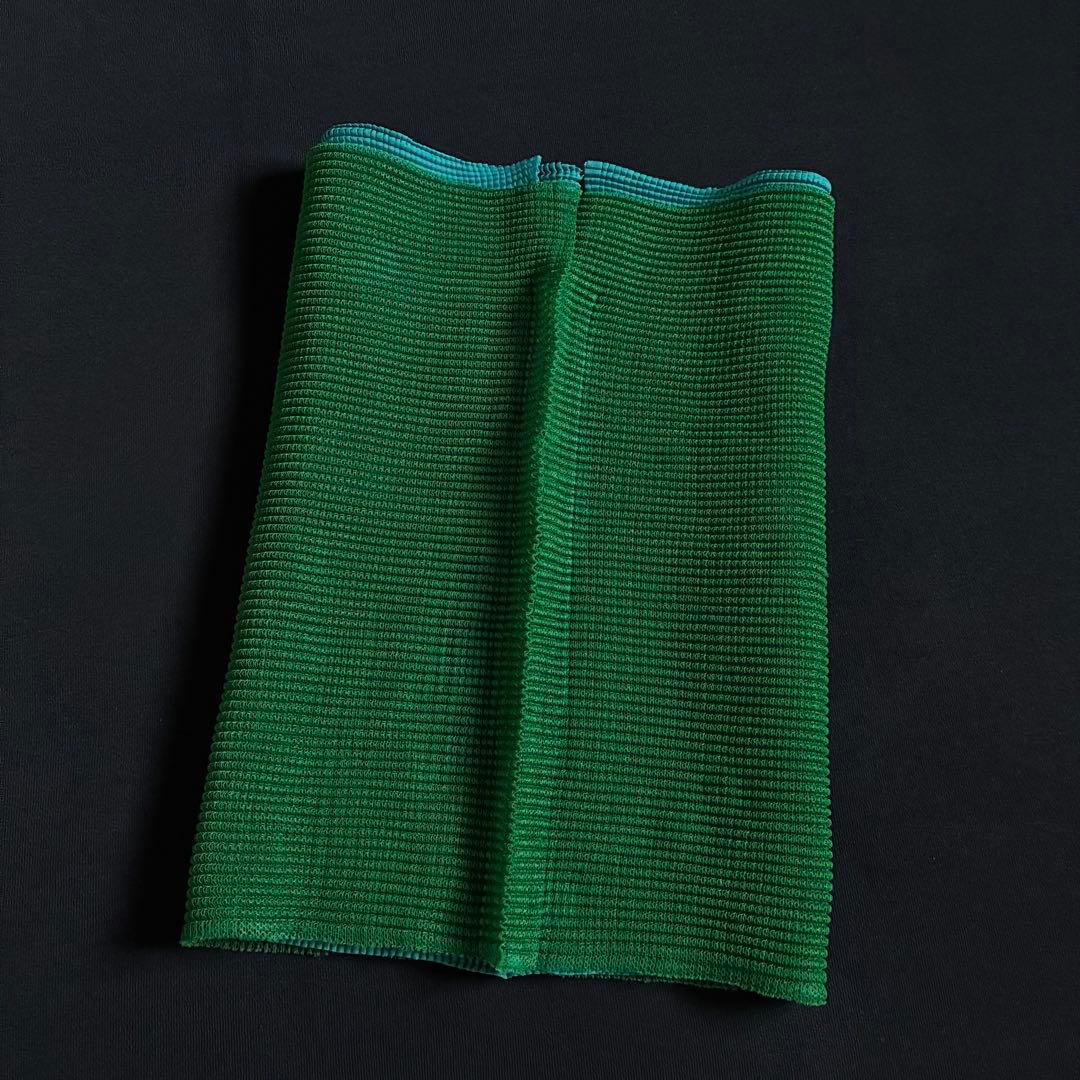 タグ無し商品 PLEATS PLEASE バイカラープリーツスヌード 緑水色