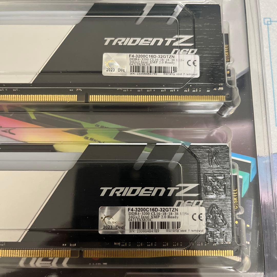 メモリー G.SKILL TRIDENT Z NEO DDR4 32GB 3200Mhz