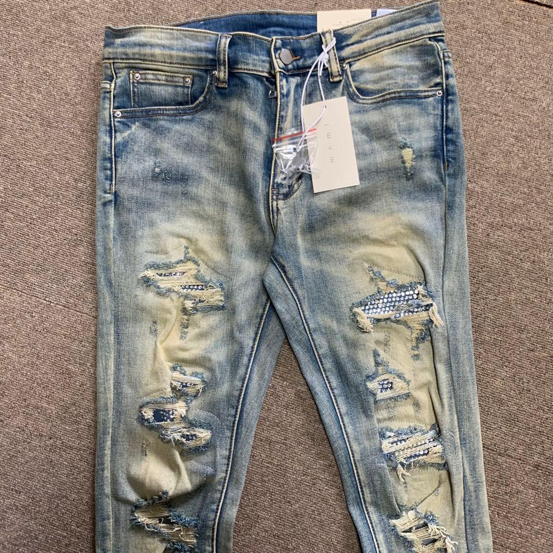 mnml ミニマル【新品未使用】X201ラインストーンスキニーデニム 30インチ