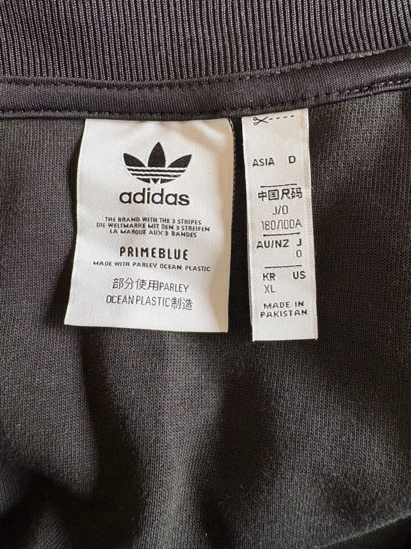 8181　adidas トラックジャケット セットアップ　黒 メンズ XL