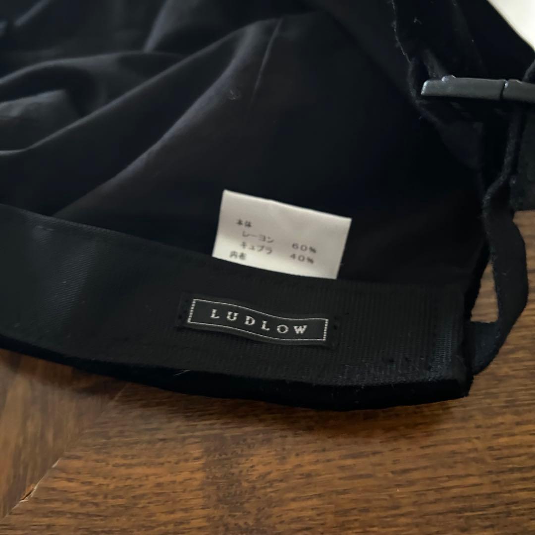 LUDLOW ラドロー♡ELLEショップ限定　ベルベットキャップ　黒　ニット