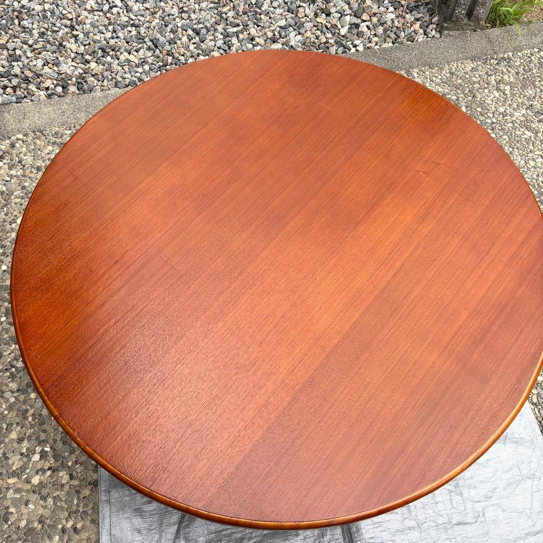 【良品】昭和レトロ 木製円卓 折りたたみテーブル ちゃぶ台 ラウンドテーブル