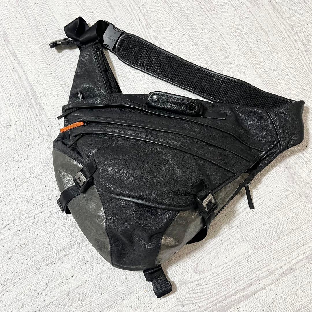 希少 Y-3 ワイスリー LUX MESSENGER BAG 3WAY レザー