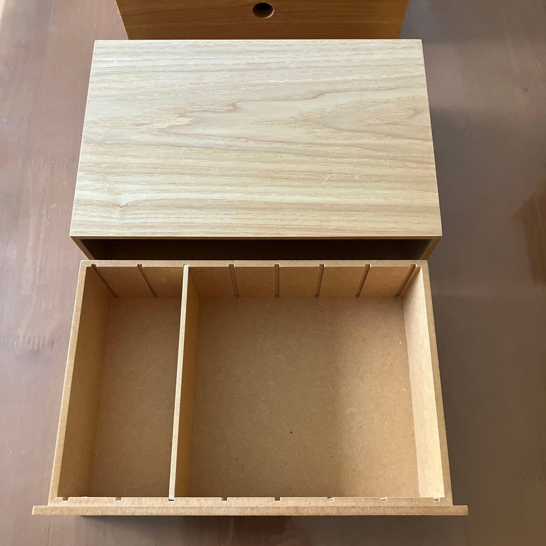 無印良品　MDF木製書類トレー、小物収納2種