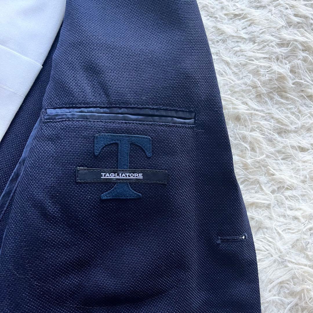 <美品>TAGLIATORE REDA生地 ネイビー ウール ジャケット 44