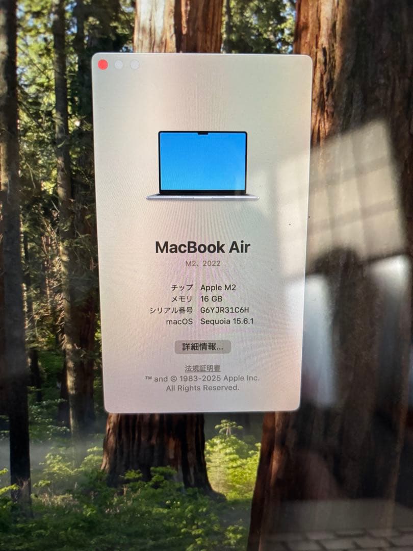 Apple MacBook Air 256GB SSD 16GBメモリ
