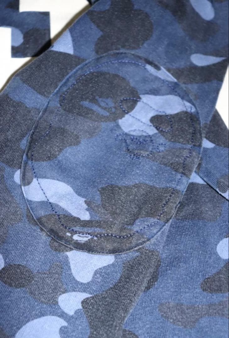 アベイシングエイプ　 ラガーシャツ　ブルー　Mサイズ