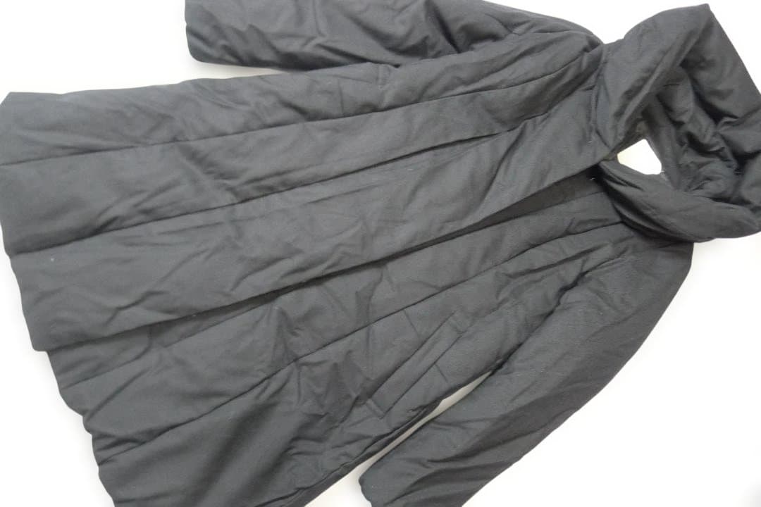 自由区 ショールカラー シームレス ロング ダウンコート 黒色 42