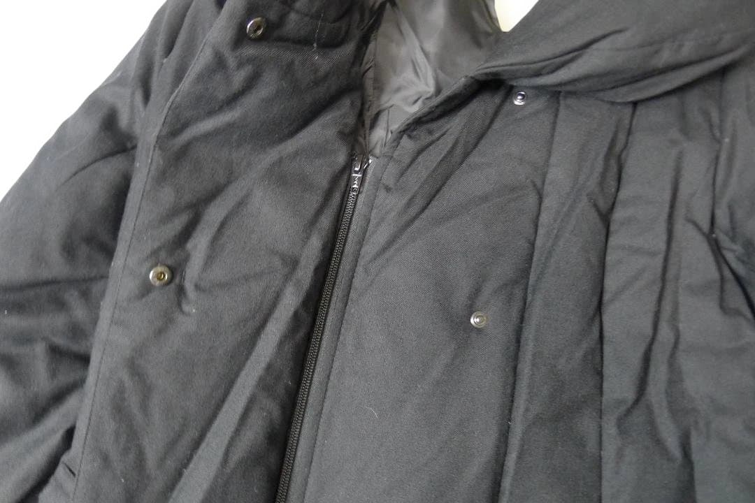 自由区 ショールカラー シームレス ロング ダウンコート 黒色 42