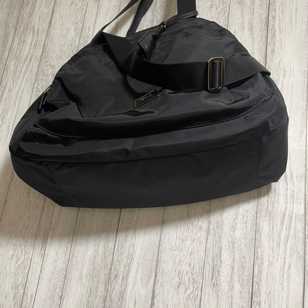 スマイリー  アニエスベー　ナイロン 2WAYボストンバッグ　ブラック