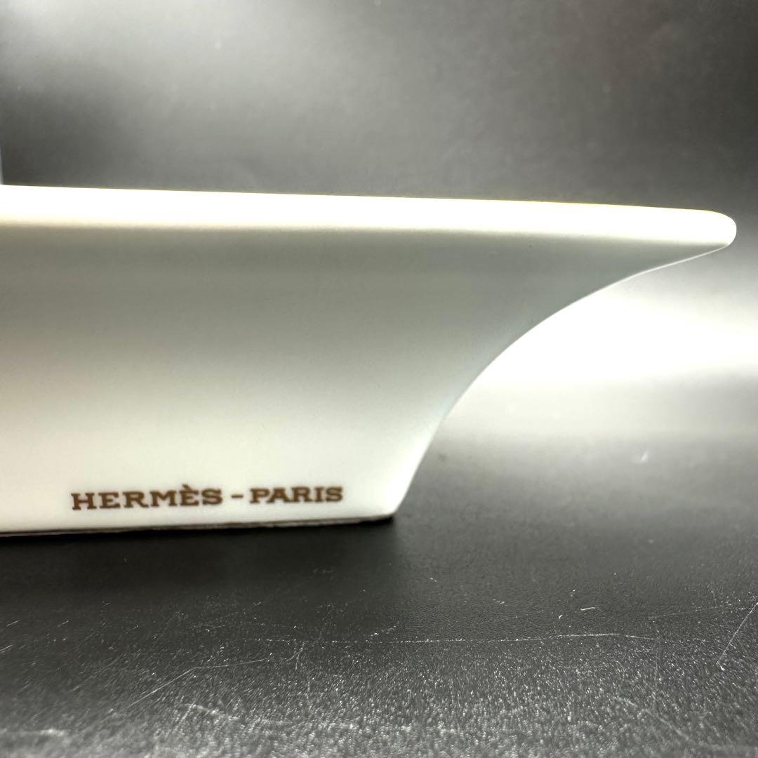 【美品】Hermes エルメス 置き灰皿 小物入れ テリア 狩猟犬 狩り