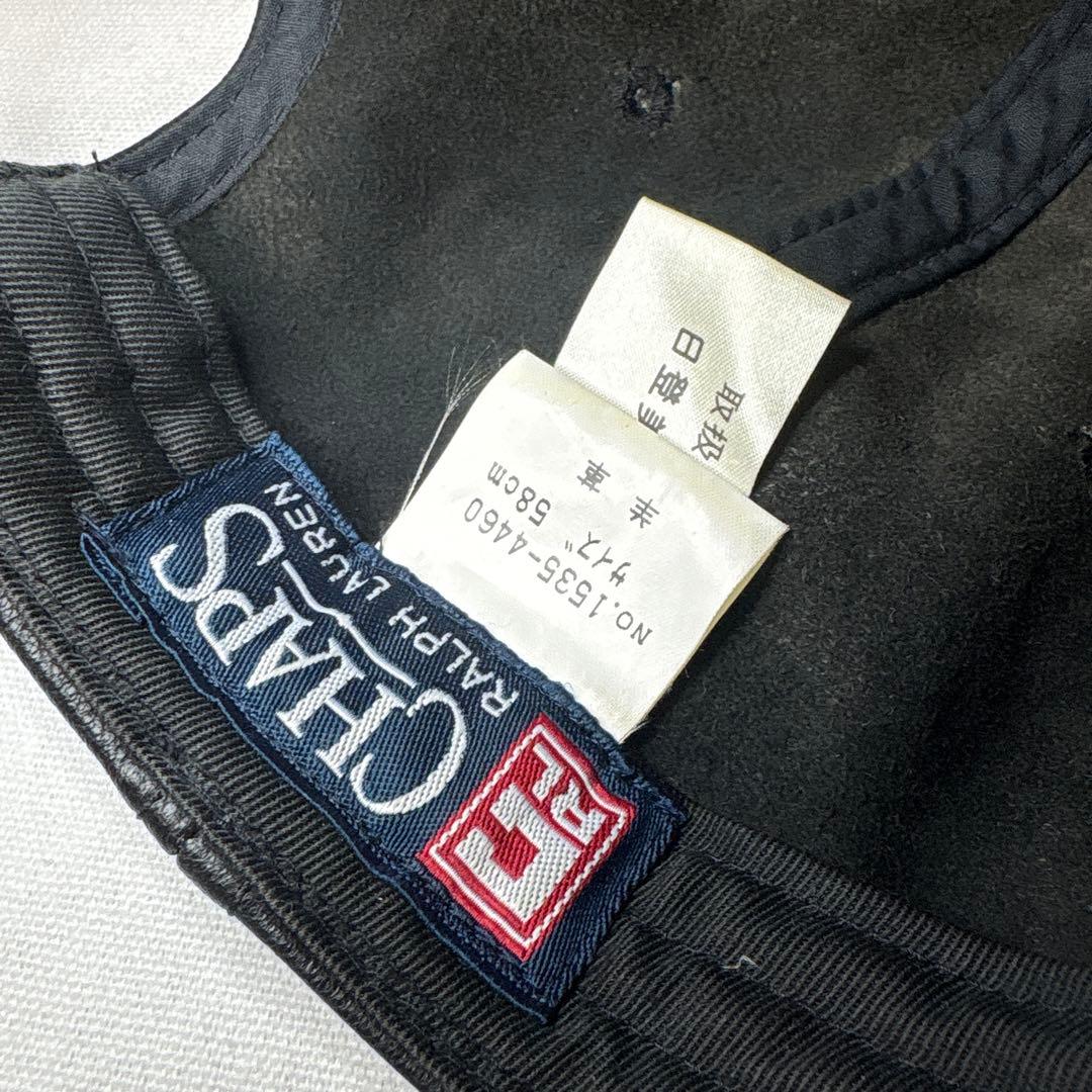 美品 希少品 CHAPS Ralph Lauren オールレザー キャップ 羊革