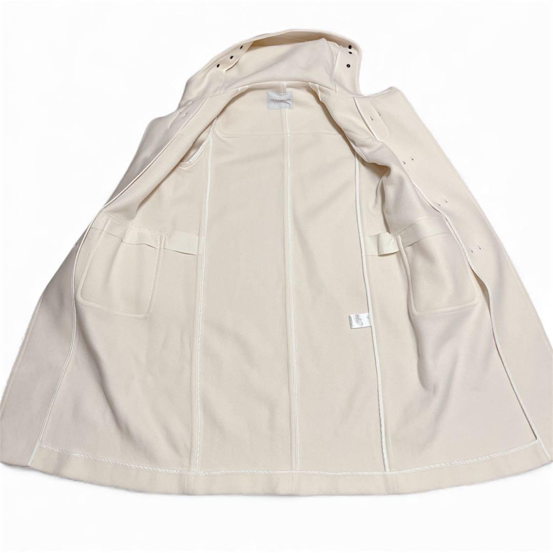 美品 TOMORROW LAND ダッフルコート ロングコート ホワイト 38