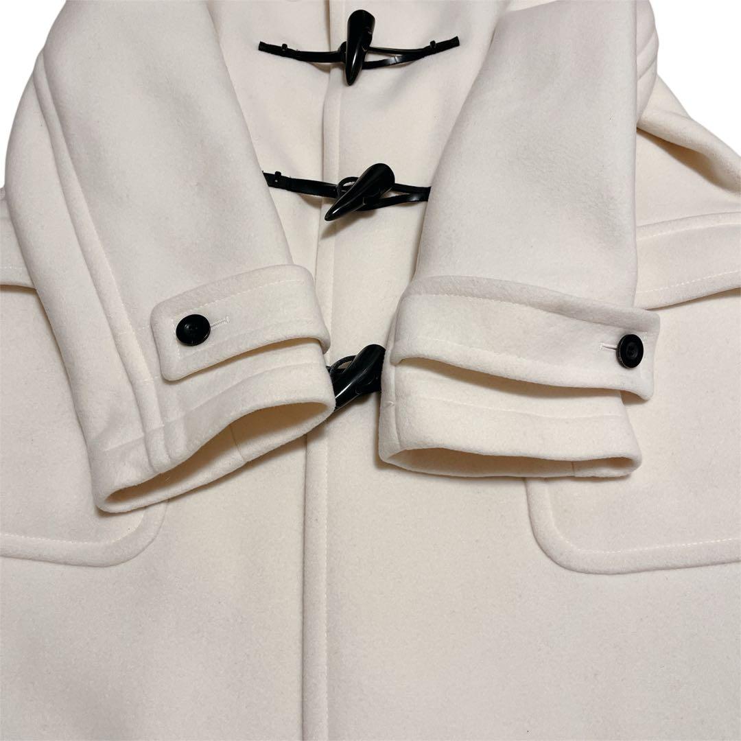美品 TOMORROW LAND ダッフルコート ロングコート ホワイト 38