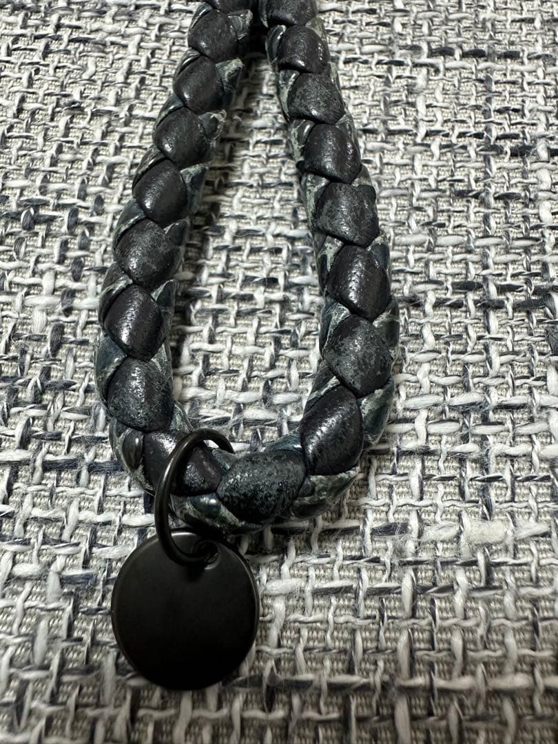 レア　ボッテガヴェネタ　キーリング　イントレチャート　パイソン　ブラック　箱無し