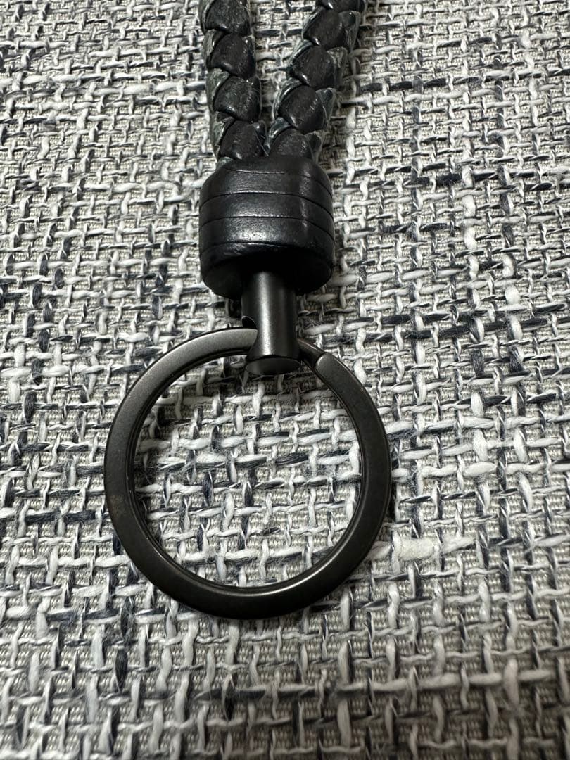 レア　ボッテガヴェネタ　キーリング　イントレチャート　パイソン　ブラック　箱無し