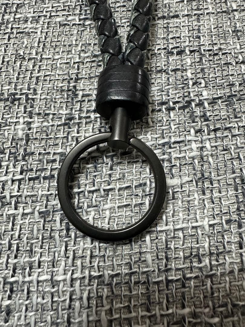 レア　ボッテガヴェネタ　キーリング　イントレチャート　パイソン　ブラック　箱無し