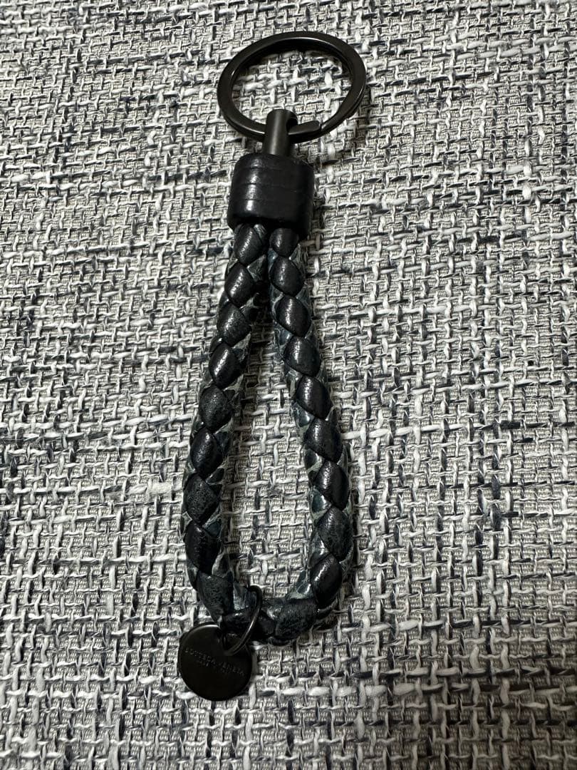 レア　ボッテガヴェネタ　キーリング　イントレチャート　パイソン　ブラック　箱無し