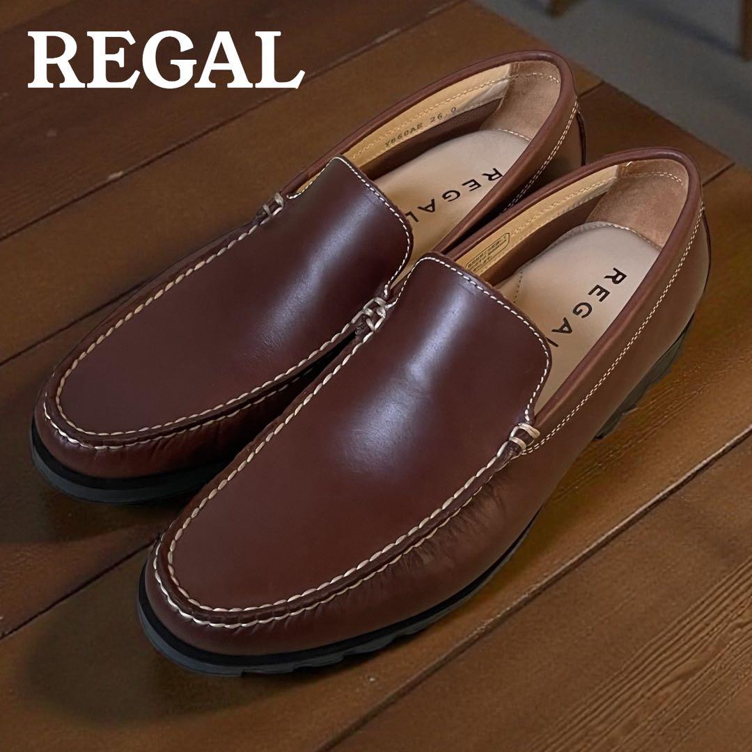 ラッキー様美品 リーガル コブラヴァンプ VIBRAM ブラウン 26cm