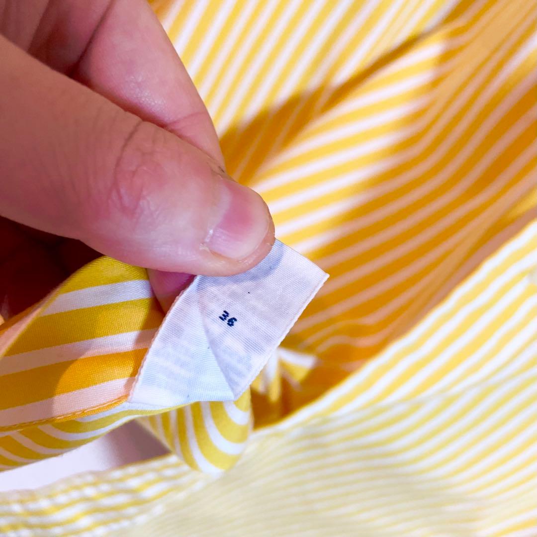 美品★Ralph Lauren ラルフローレン vivid イエロー ストライプ