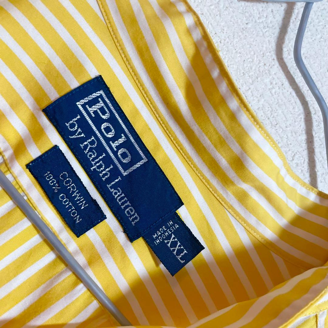 美品★Ralph Lauren ラルフローレン vivid イエロー ストライプ